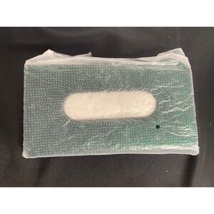 Green Rhinestone Tissue Box Cover Sparkling Crystal Rectangular Holder Bling